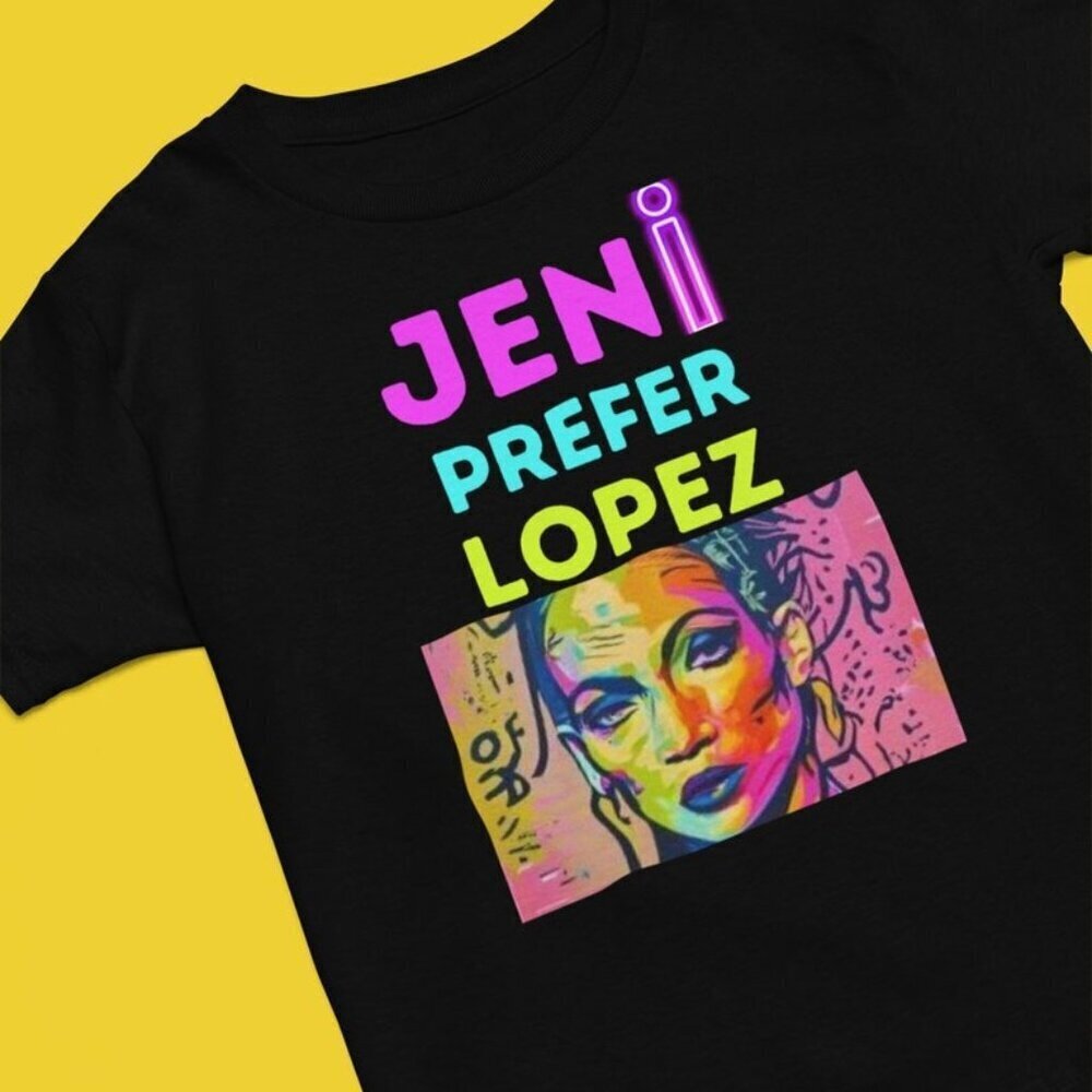 Jennifer Lopez Retro Unisex Black Pop Icon T-Shirt